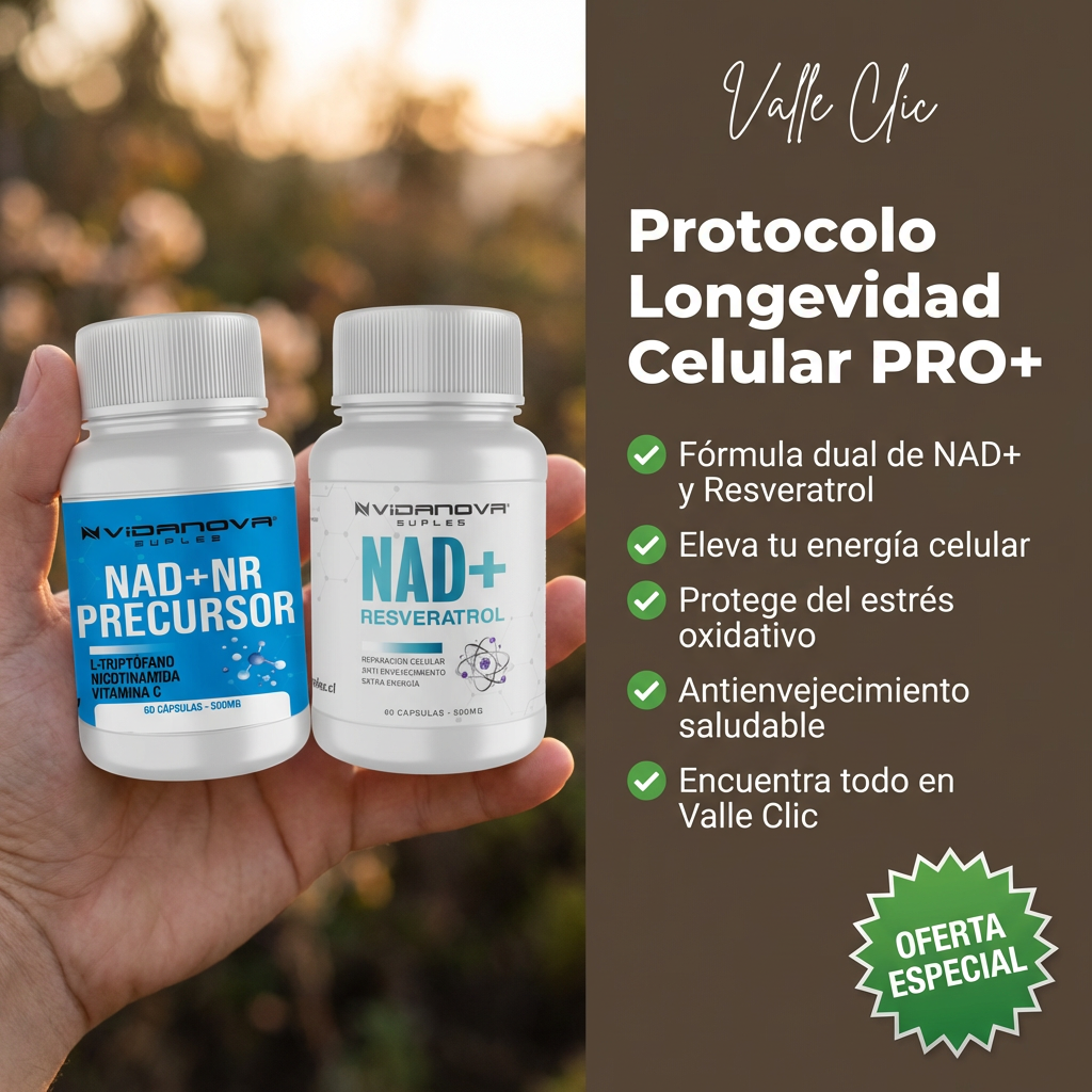 Protocolo Longevidad Celular PRO+ (Precursor de nad + Resveratrol)