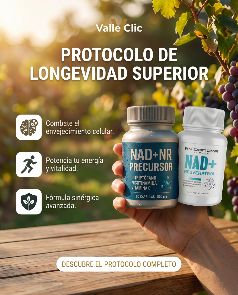 Protocolo Longevidad Celular PRO+ (Precursor de nad + Resveratrol)