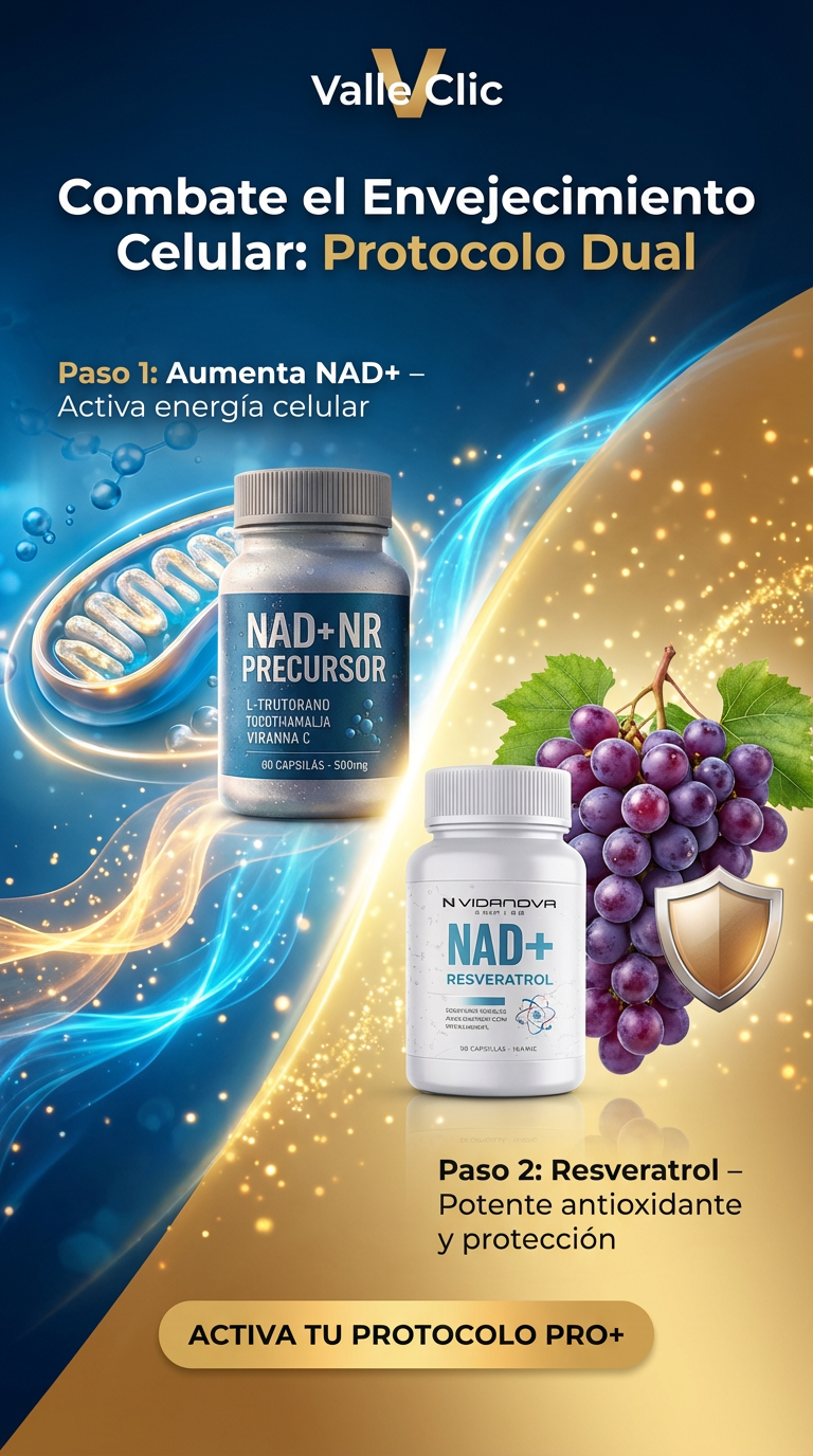 Protocolo Longevidad Celular PRO+ (Precursor de nad + Resveratrol)