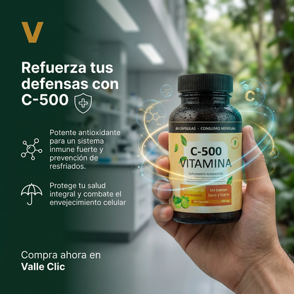 Vitamina C 500 – Defensas Fuertes Cada Día