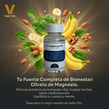 Citrato de Magnesio – Fórmula completa para energía, huesos, corazón y mente