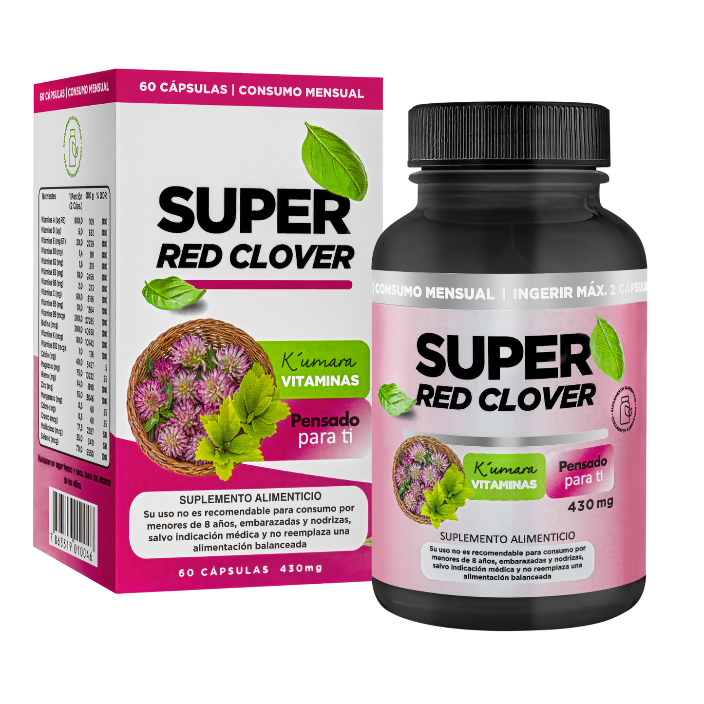 🌸 Super Red Clover - Suplemento para la Menopausia