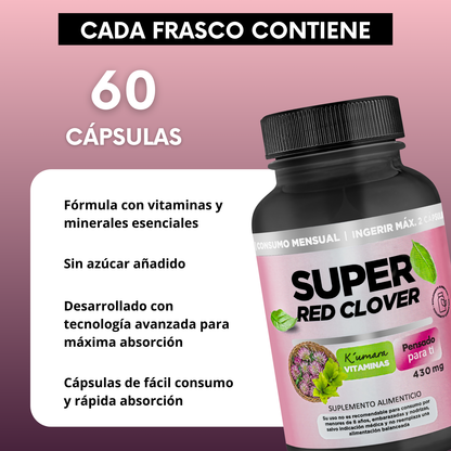 🌸 Super Red Clover - Suplemento para la Menopausia