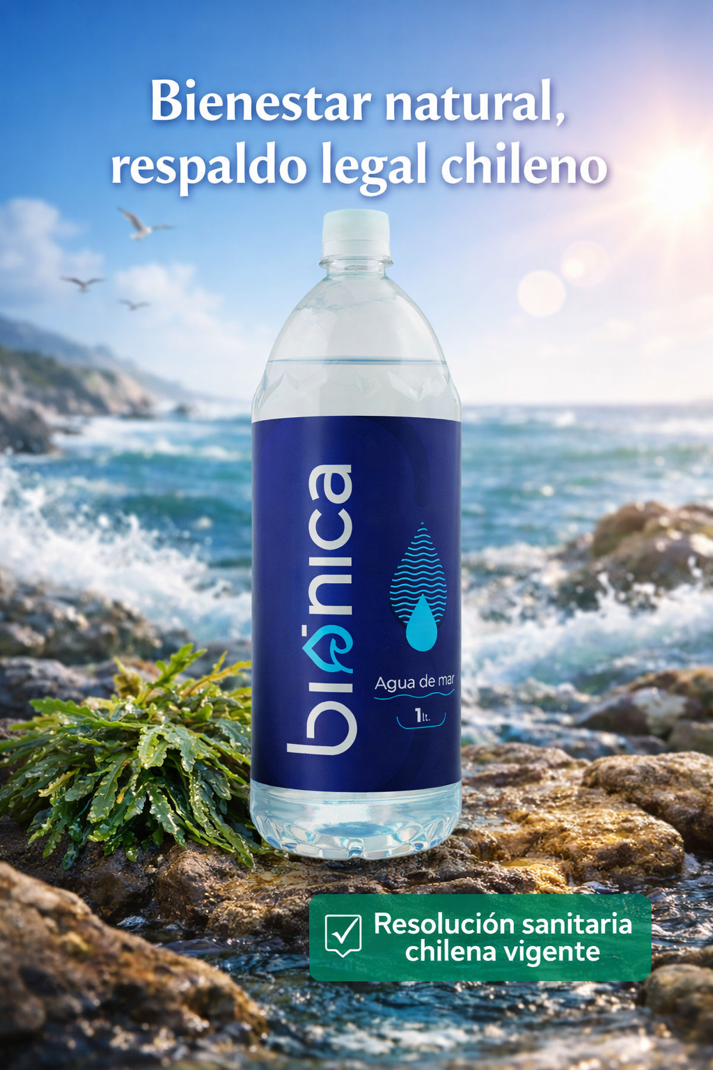 🌊 Agua de Mar Hipertónica 1 Litro | ✔️ Calidad con Resolución Sanitaria