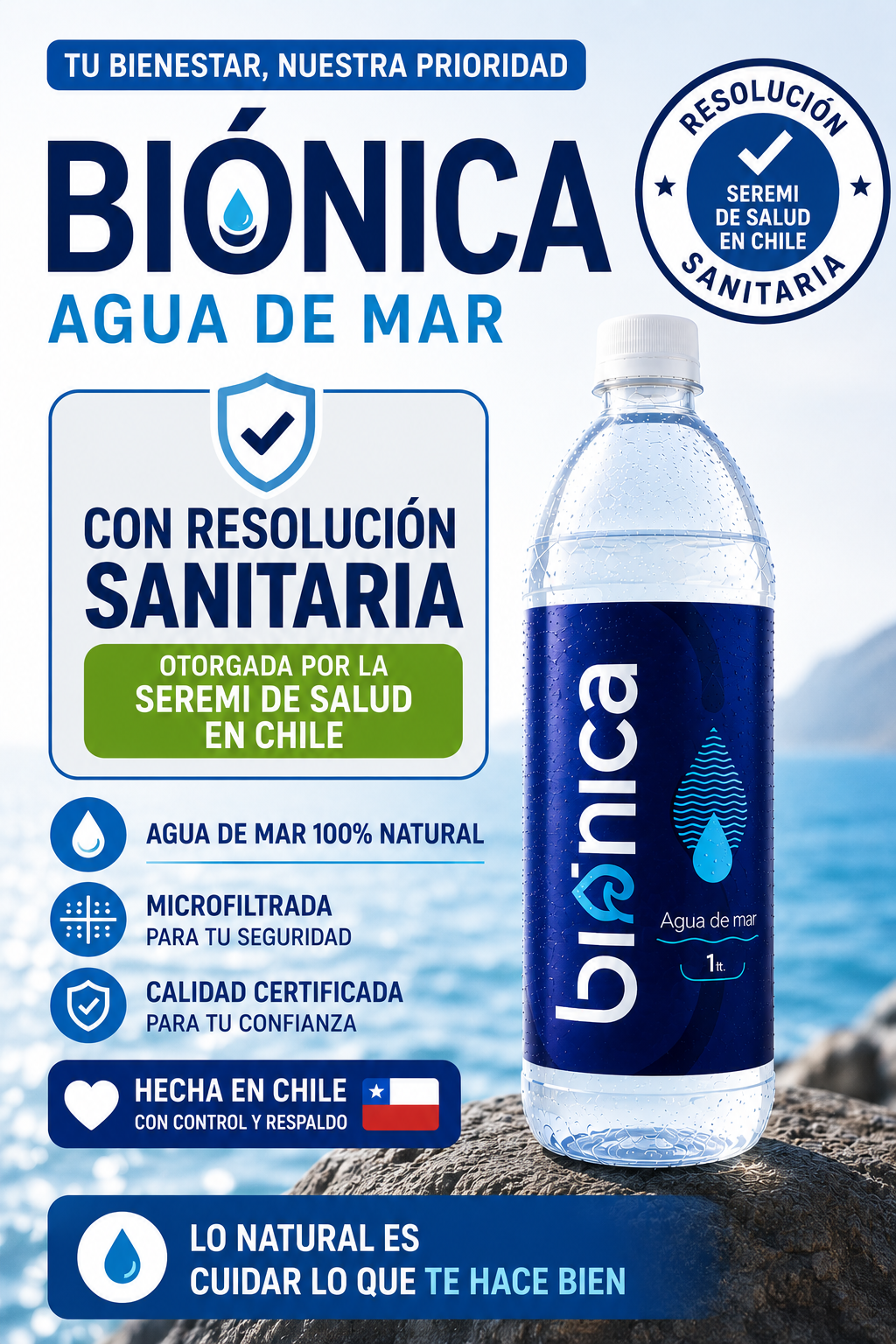AGUA DE MAR HIPERTÓNICA 1 LITRO