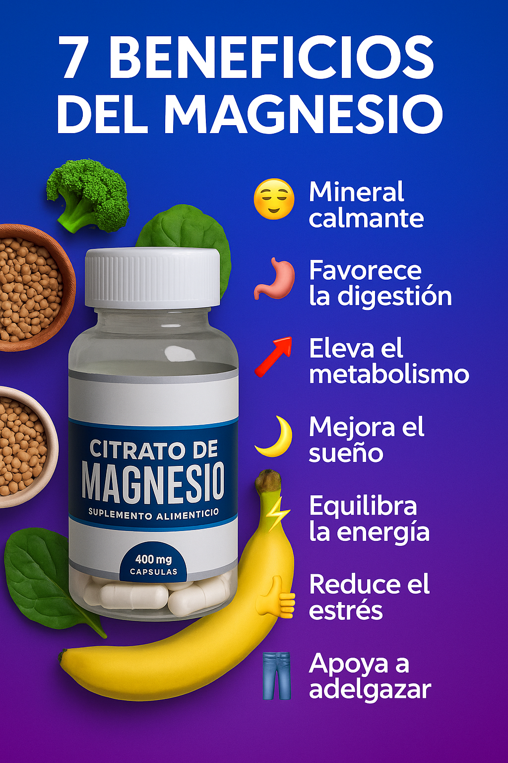 Citrato de Magnesio – Fórmula completa para energía, huesos, corazón y mente
