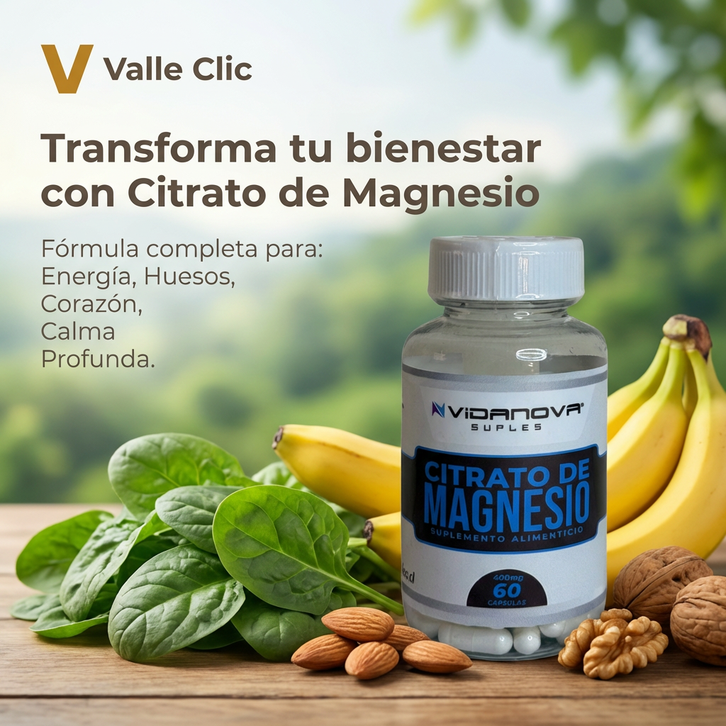 Citrato de Magnesio – Fórmula completa para energía, huesos, corazón y mente