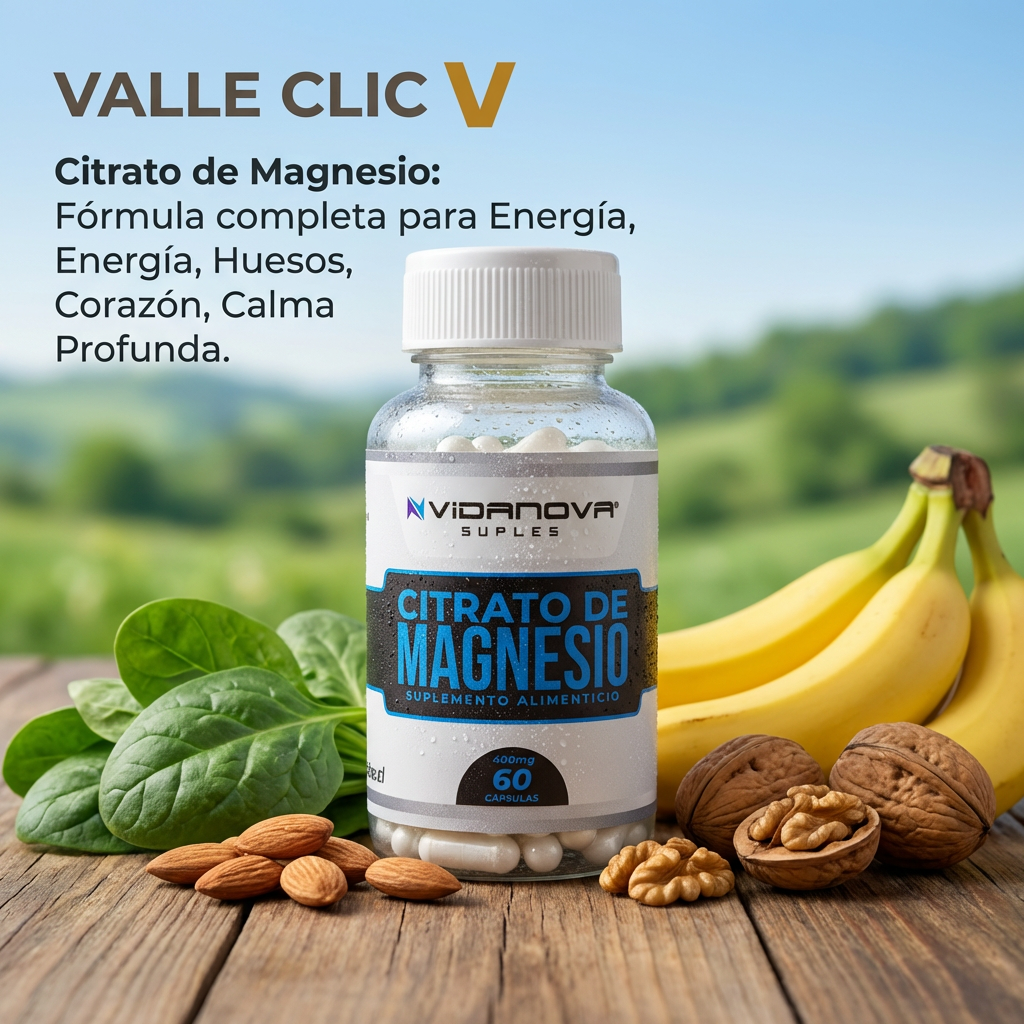 Citrato de Magnesio – Fórmula completa para energía, huesos, corazón y mente