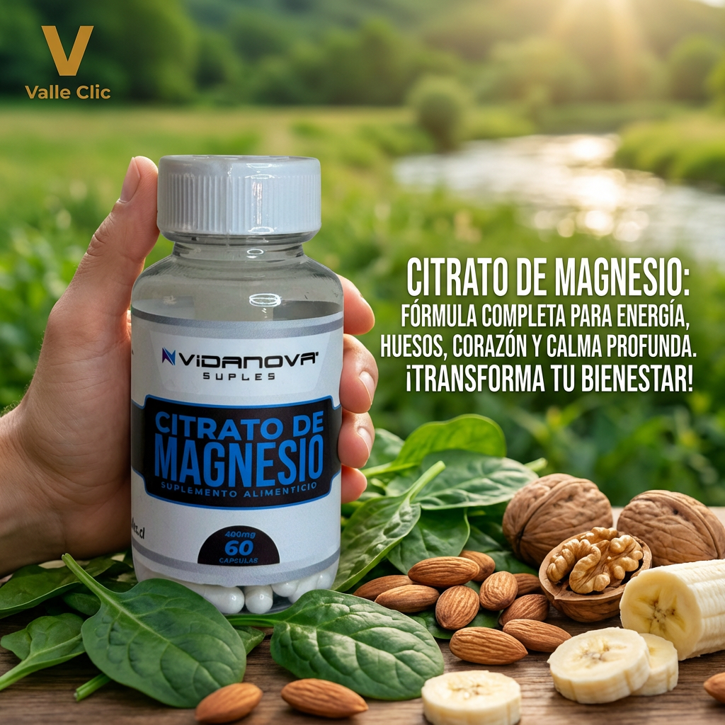 Citrato de Magnesio – Fórmula completa para energía, huesos, corazón y mente
