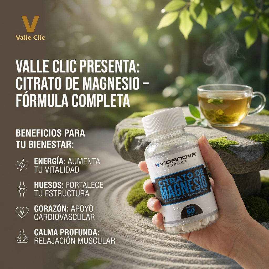 Citrato de Magnesio – Fórmula completa para energía, huesos, corazón y mente