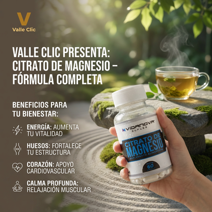 Citrato de Magnesio – Fórmula completa para energía, huesos, corazón y mente