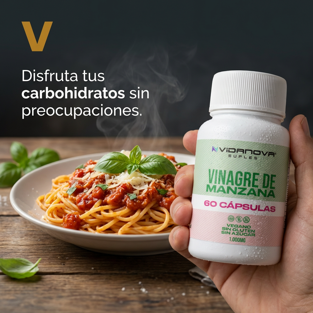🍏 VINAGRE de Manzana 60 Cápsulas – Controla tu glucosa, controla tu peso